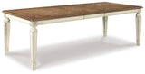 Realyn Chipped White Rectangular Dining Room Set - Ella Furniture