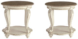 Realyn White/brown 2 End Tables PKG008493 - T743-6 | T743-6 - Ella Furniture