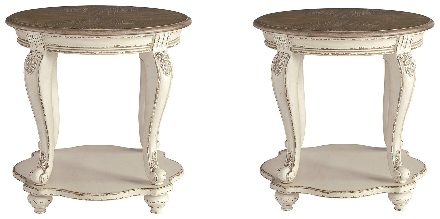 Realyn White/brown 2 End Tables PKG008493 - T743-6 | T743-6 - Ella Furniture
