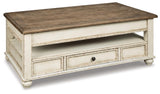 Realyn White/brown Coffee Table With 1 End Table PKG008635 - T523-9 | T743-7 - Ella Furniture