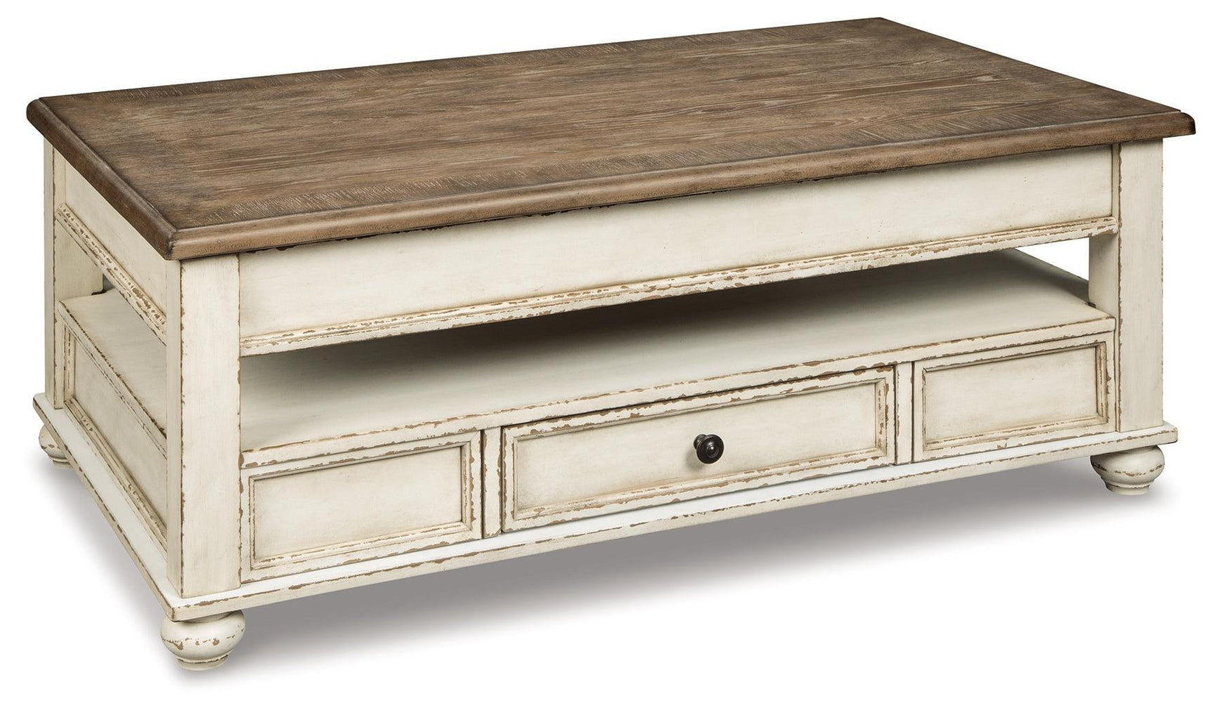 Realyn White/brown Coffee Table With 1 End Table PKG008635 - T523-9 | T743-7 - Ella Furniture
