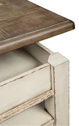 Realyn White/brown Coffee Table With 1 End Table PKG008635 - T523-9 | T743-7 - Ella Furniture