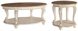 Realyn White/brown Coffee Table With 1 End Table PKG008636 - T743-0 | T743-6 - Ella Furniture