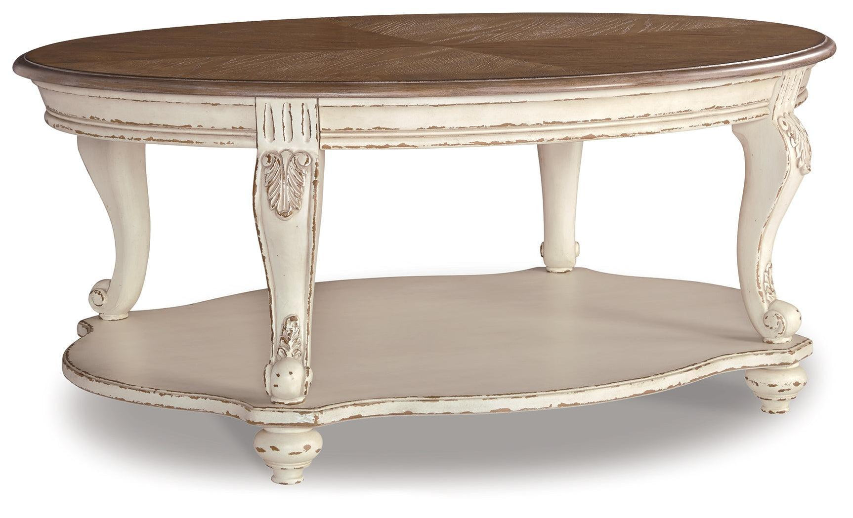 Realyn White/brown Coffee Table With 1 End Table PKG008636 - T743-0 | T743-6 - Ella Furniture