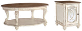 Realyn White/brown Coffee Table With 1 End Table PKG008637 - T743-0 | T743-7 - Ella Furniture