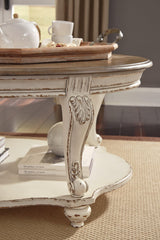 Realyn White/brown Coffee Table With 1 End Table PKG008637 - T743-0 | T743-7 - Ella Furniture