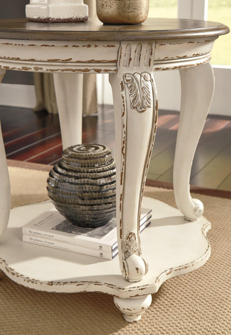 Realyn White/brown Coffee Table With 2 End Tables PKG007270 - T743-0 | T743-6 | T743-6 - Ella Furniture