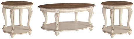 Realyn White/brown Coffee Table With 2 End Tables PKG007270 - T743-0 | T743-6 | T743-6 - Ella Furniture