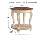 Realyn White/brown Coffee Table With 2 End Tables PKG008591 - T523-9 | T743-6 | T743-6 - Ella Furniture