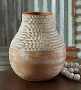 Reclove Distressed White Vase A2000641 - Ella Furniture