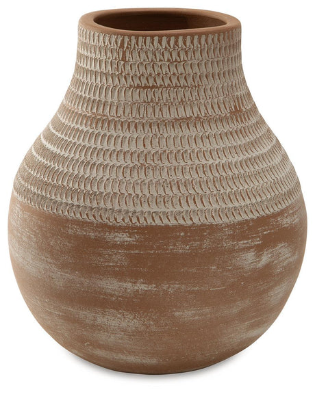 Reclove Distressed White Vase A2000641 - Ella Furniture