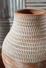 Reclove Distressed White Vase A2000641 - Ella Furniture