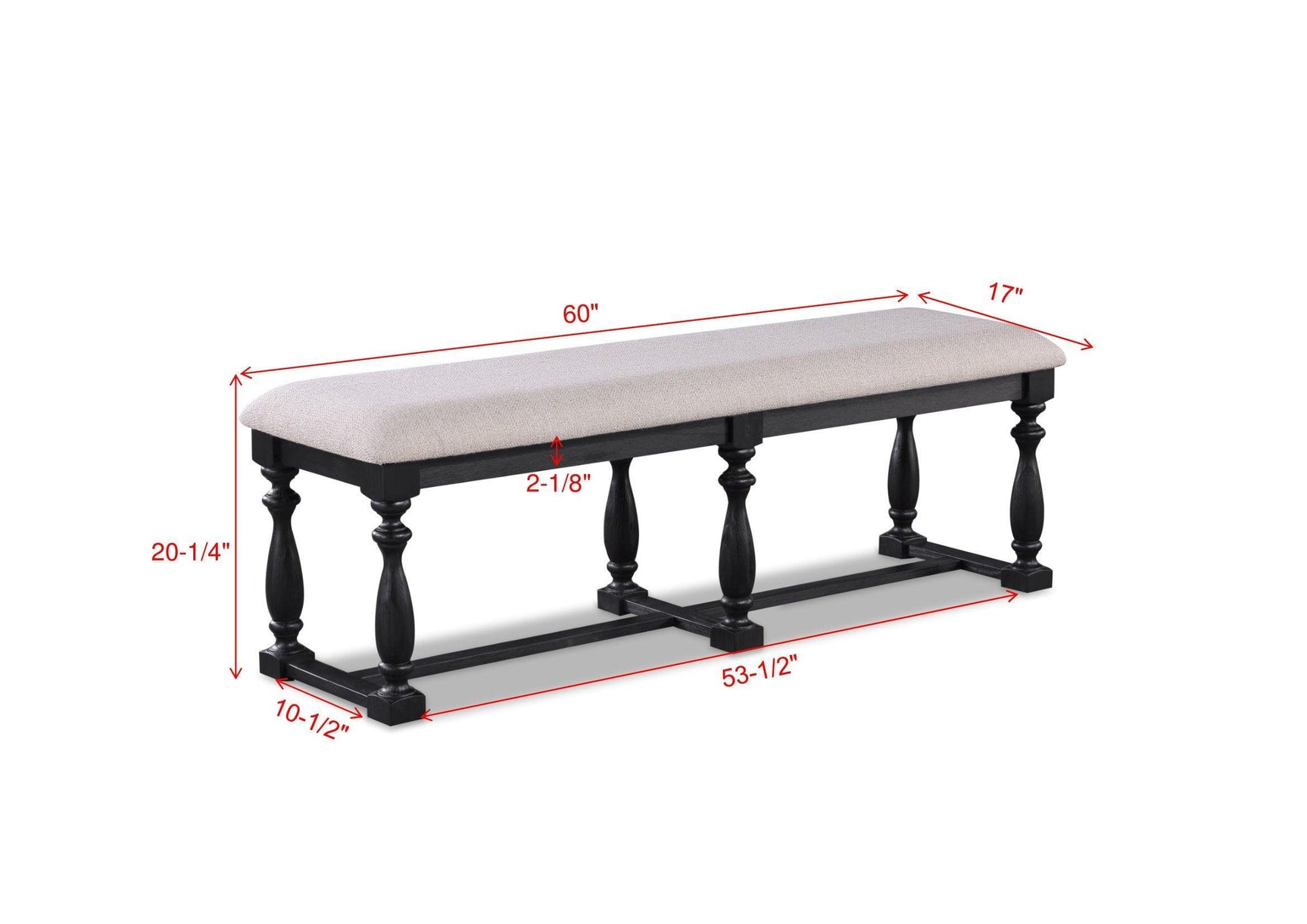 Regent Charcoal/Gray Modern Solid Wood Fabric Upholstered Dining Room Set - Ella Furniture