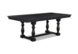 Regent Charcoal/Gray Modern Solid Wood Fabric Upholstered Dining Room Set - Ella Furniture