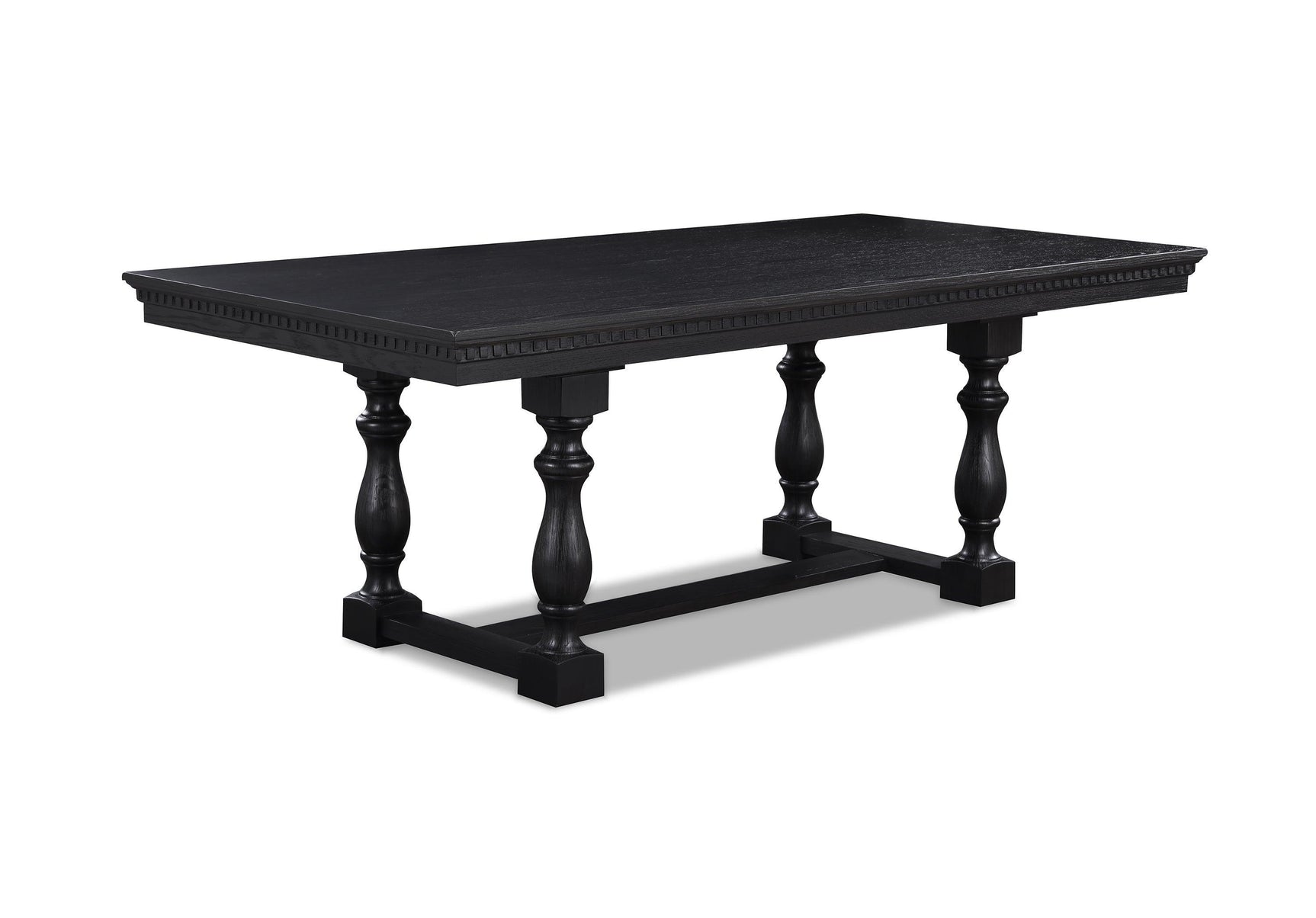Regent Charcoal/Gray Modern Solid Wood Fabric Upholstered Dining Room Set - Ella Furniture