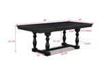 Regent Charcoal/Gray Modern Solid Wood Fabric Upholstered Dining Room Set - Ella Furniture