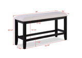 Regent Charcoal/White Solid Wood Fabric Upholstered Counter Height Dining Room Set - Ella Furniture