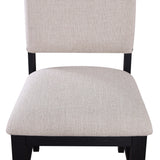 Regent Charcoal/White Solid Wood Fabric Upholstered Counter Height Dining Room Set - Ella Furniture