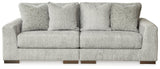 Regent Pewter Park 3-Piece Sectional With Ottoman PKG013001 - 14404S1 | 1440408 - Ella Furniture