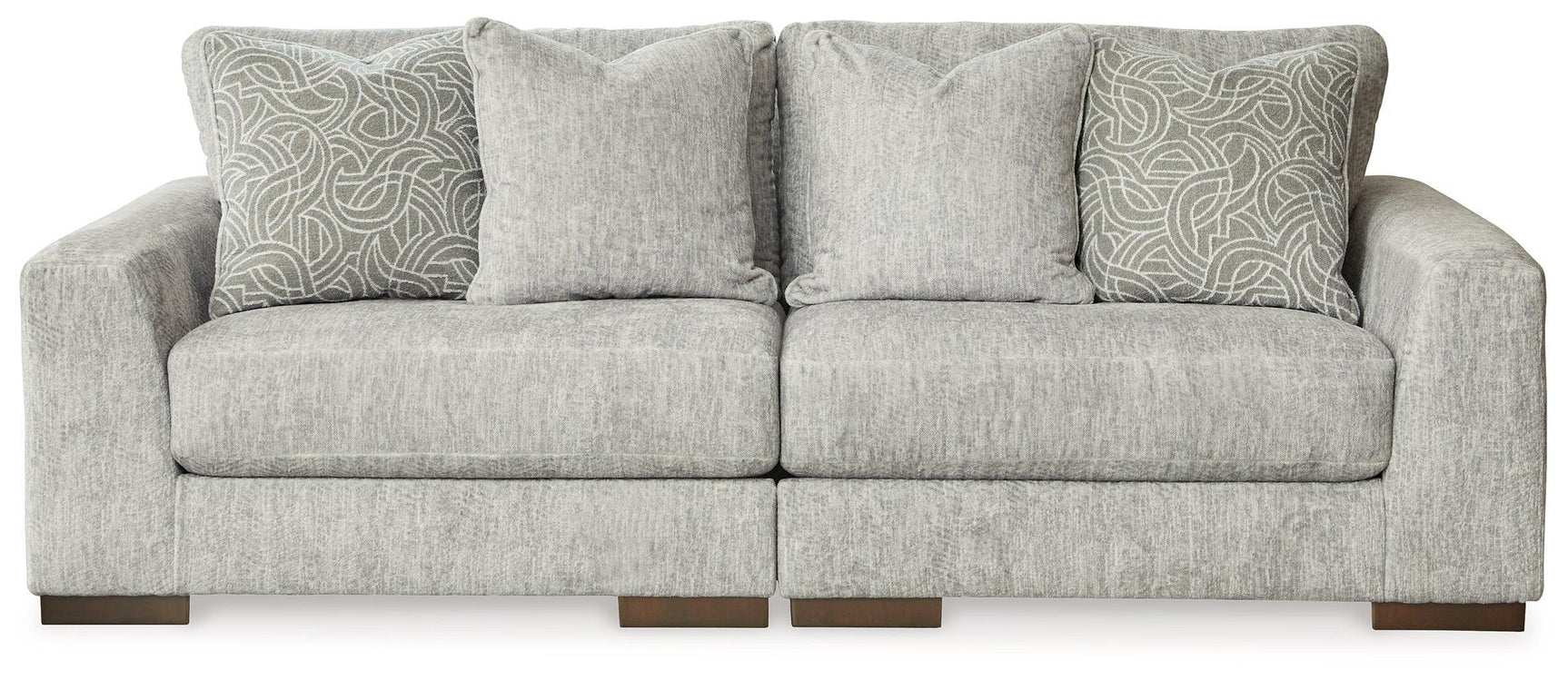 Regent Pewter Park 3-Piece Sectional With Ottoman PKG013001 - 14404S1 | 1440408 - Ella Furniture