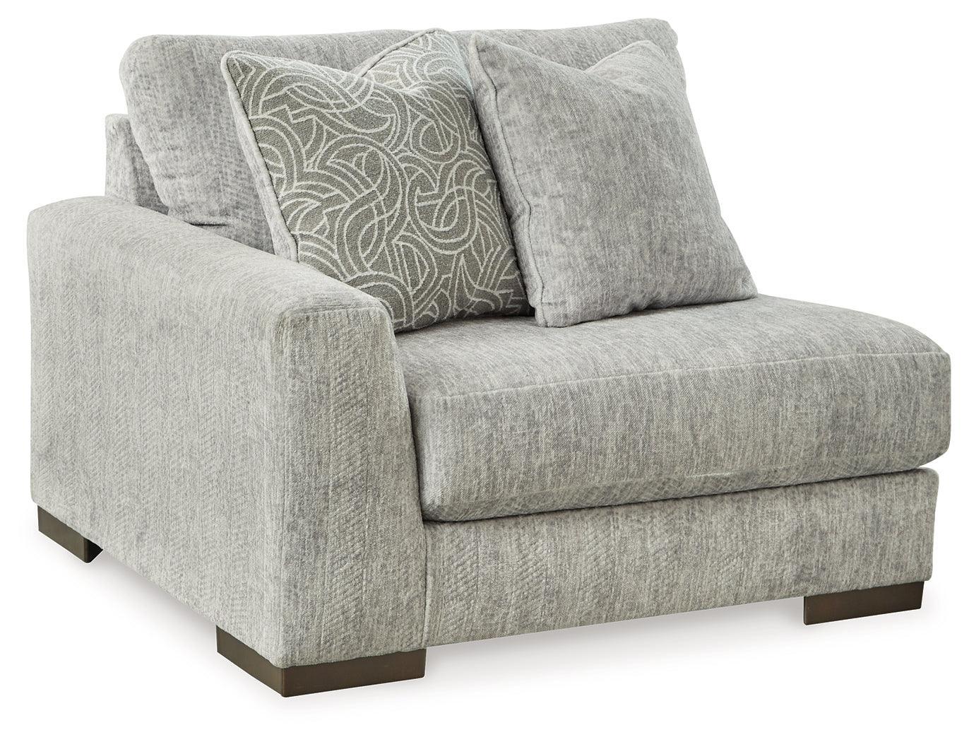 Regent Pewter Park 3-Piece Sectional With Ottoman PKG013001 - 14404S1 | 1440408 - Ella Furniture