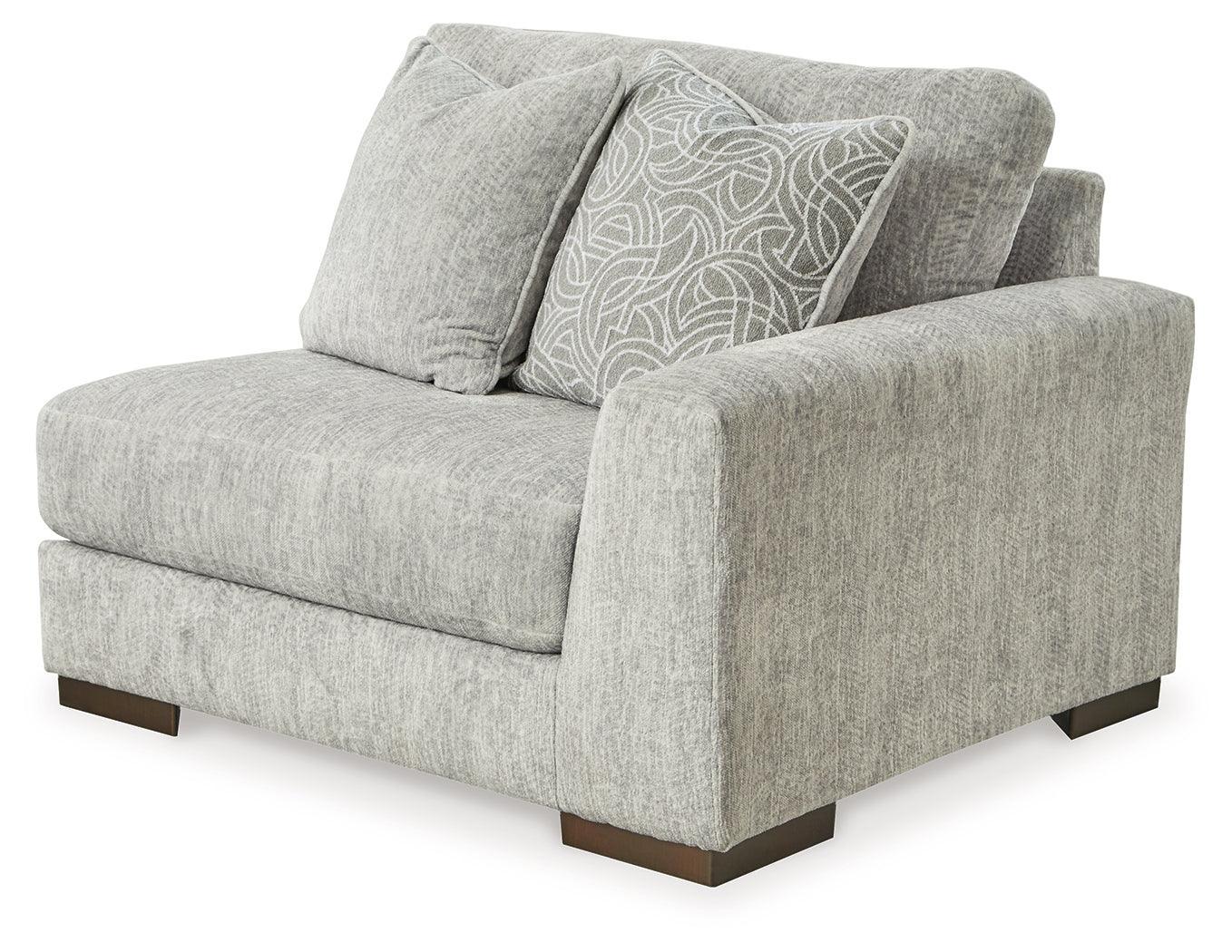 Regent Pewter Park 3-Piece Sectional With Ottoman PKG013001 - 14404S1 | 1440408 - Ella Furniture