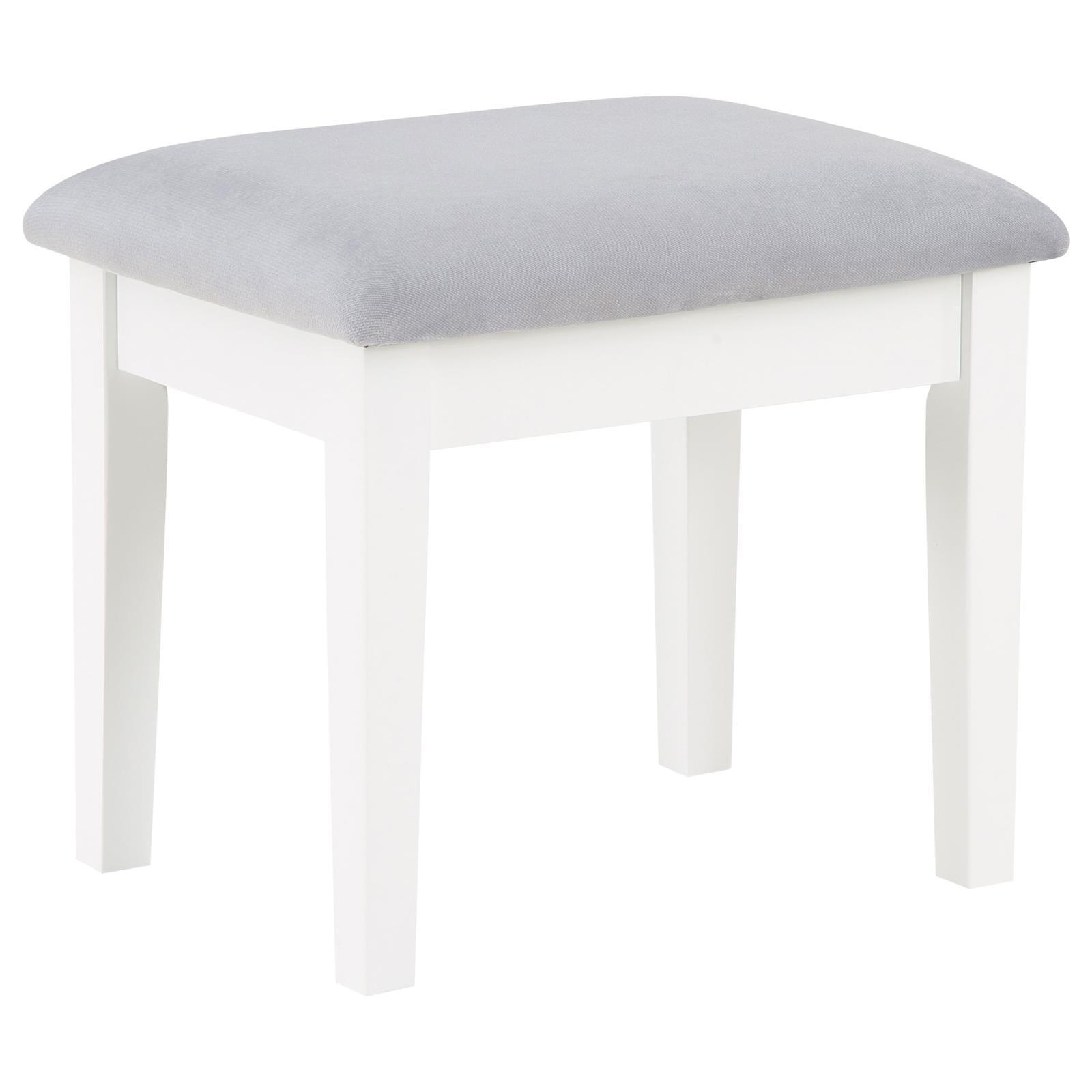 Regina 3-Piece Makeup Vanity Table Set Hollywood Lighting White And Mirror 930245 - Ella Furniture