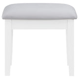 Regina 3-Piece Makeup Vanity Table Set Hollywood Lighting White And Mirror 930245 - Ella Furniture