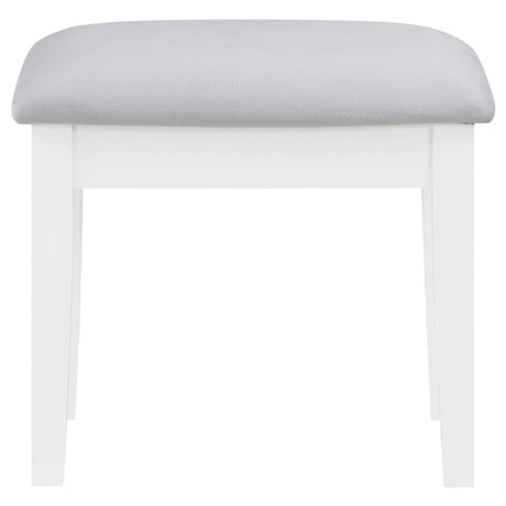 Regina 3-Piece Makeup Vanity Table Set Hollywood Lighting White And Mirror 930245 - Ella Furniture