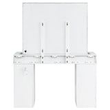 Regina 3-Piece Makeup Vanity Table Set Hollywood Lighting White And Mirror 930245 - Ella Furniture