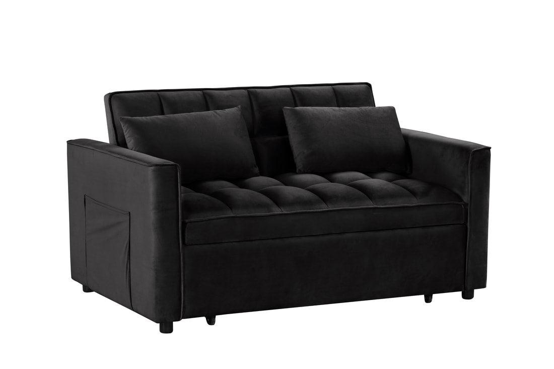 Relax Black Sleeper Sofa - Ella Furniture