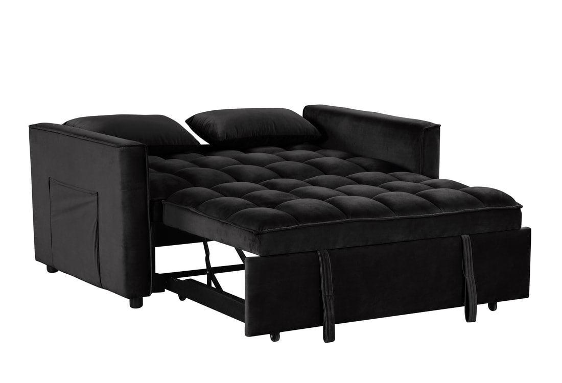 Relax Black Sleeper Sofa - Ella Furniture