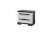 Remington Chalk/Ebony Modern Contemporary Solid Wood And Veneers 2-Drawers Nightstand - Ella Furniture