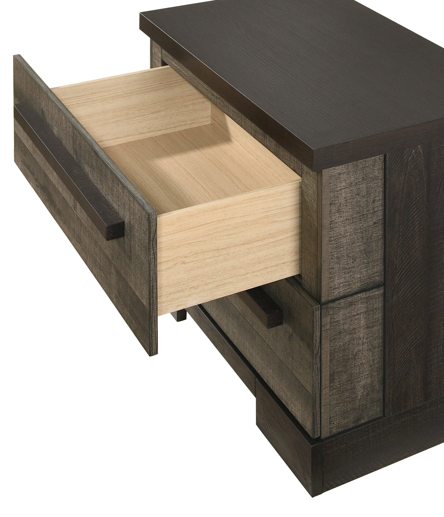 Remington Ebony/Gray Modern Contemporary Solid Wood And Veneers Storage Tv Stand - Ella Furniture