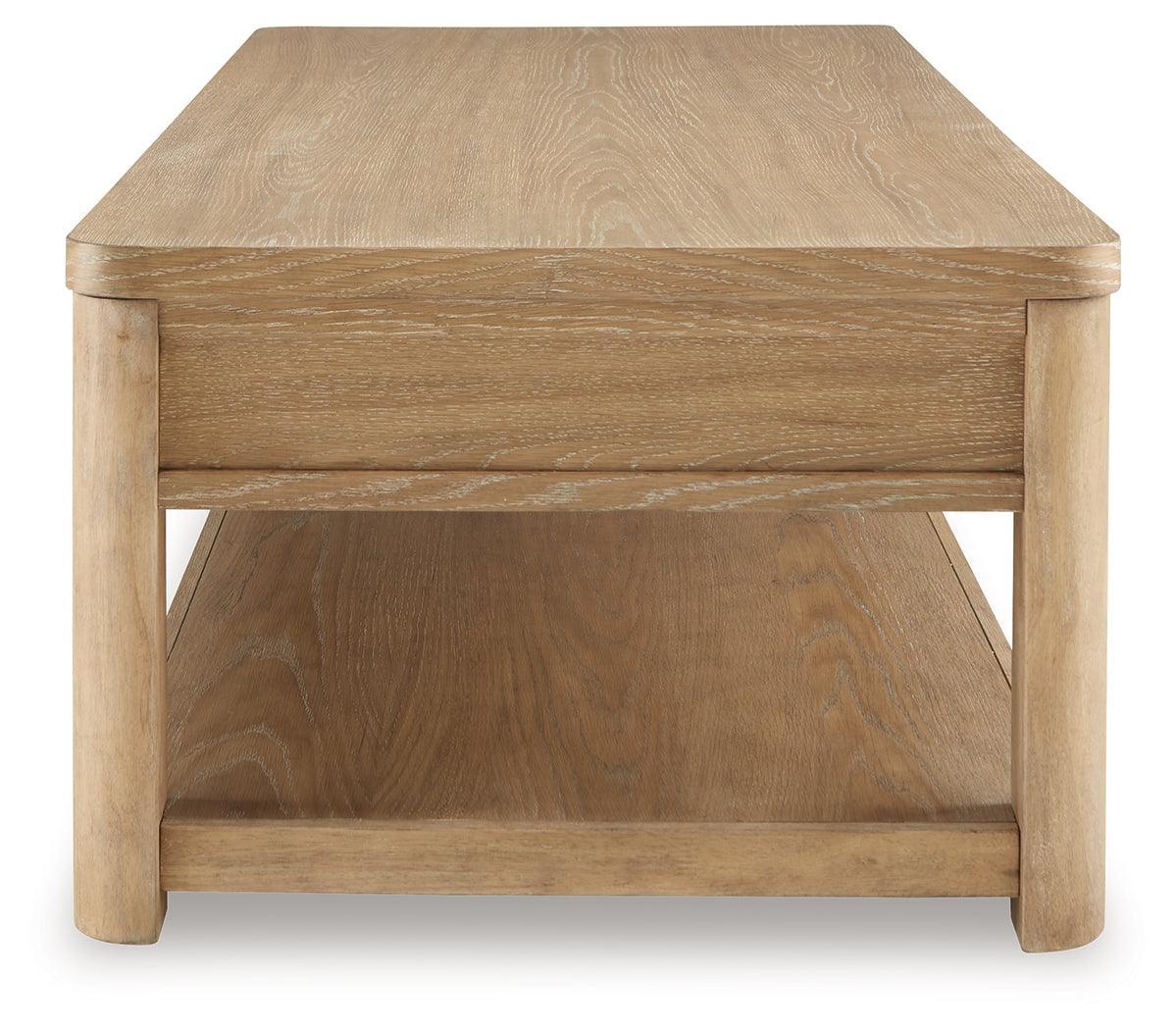 Rencott Light Brown Coffee Table - Ella Furniture