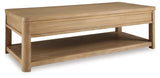 Rencott Light Brown Coffee Table - Ella Furniture