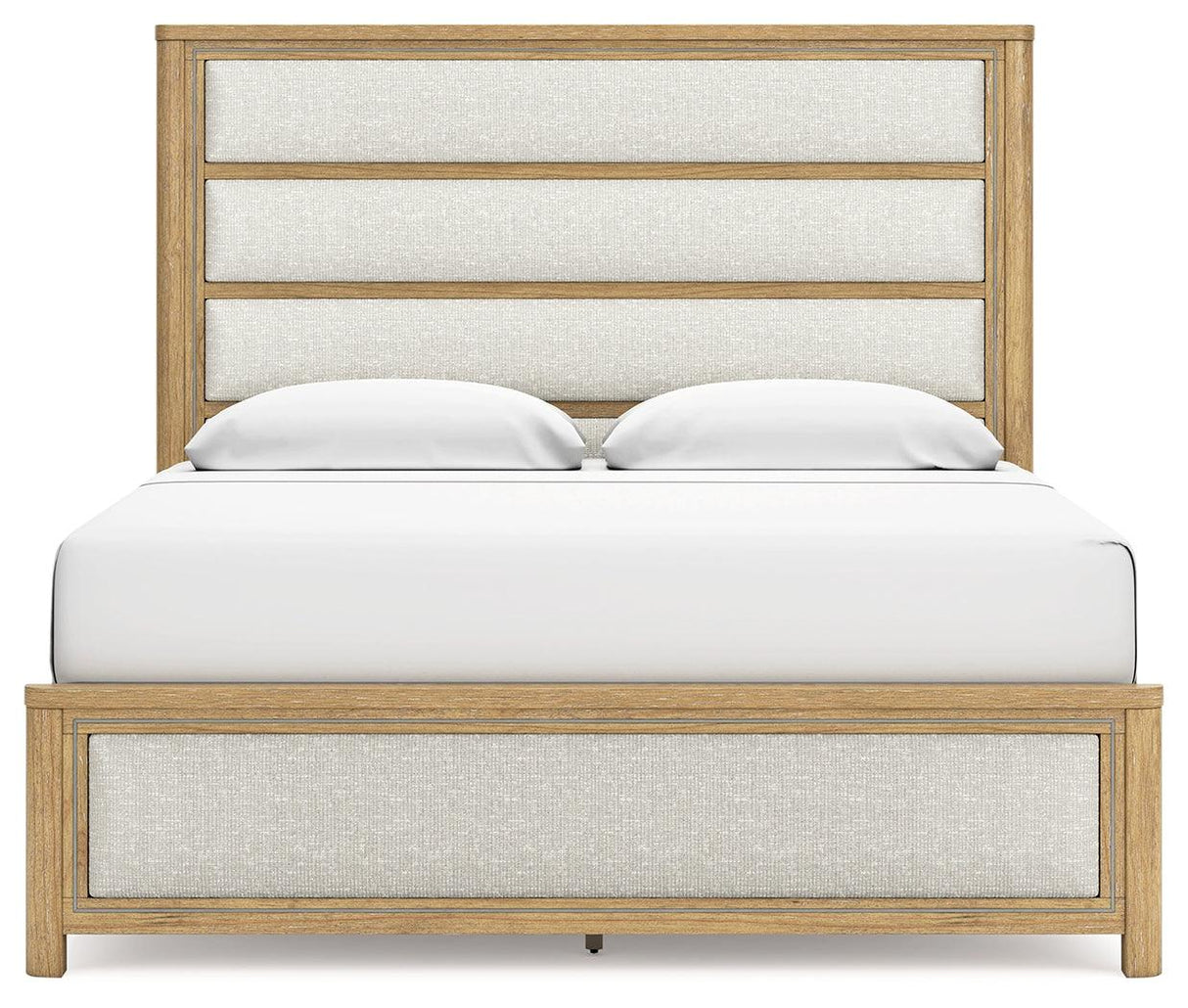 Rencott Light Brown King Upholstered Bed - Ella Furniture