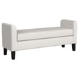 Rex Fabric Upholstered Accent Bench with Armrests Vanilla 910260 - Ella Furniture