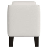 Rex Fabric Upholstered Accent Bench with Armrests Vanilla 910260 - Ella Furniture