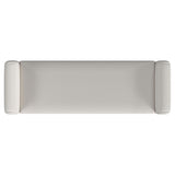 Rex Fabric Upholstered Accent Bench with Armrests Vanilla 910260 - Ella Furniture