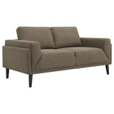 Rilynn 2-piece Upholstered Track Arm Sofa Set Brown 509521-S2 - Ella Furniture