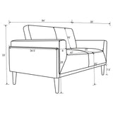 Rilynn 2-piece Upholstered Track Arm Sofa Set Grey 509524-S2 - Ella Furniture