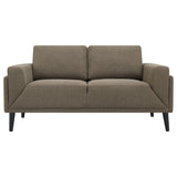 Rilynn 2-Piece Upholstered Track Arms Sofa Set Brown 509521-S2 - Ella Furniture