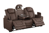 Rima Brown Air Leather Reclining 3-Piece Living Room Set view 3