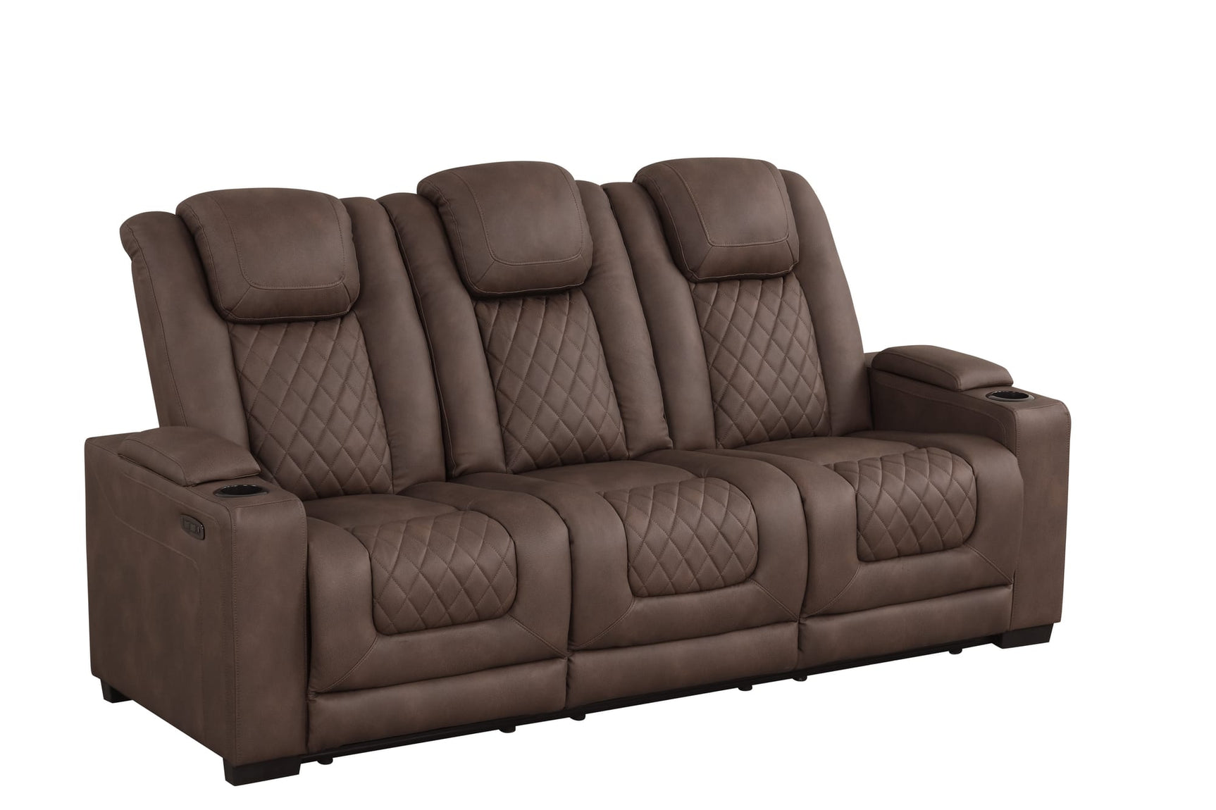 Rima Brown Air Leather Reclining 3-Piece Living Room Set view 4