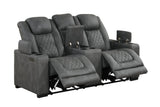 Rima Dark Grey Air Leather Reclining 3-Piece Living Room Set view 4