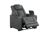 Rima Dark Grey Air Leather Reclining 3-Piece Living Room Set view 5