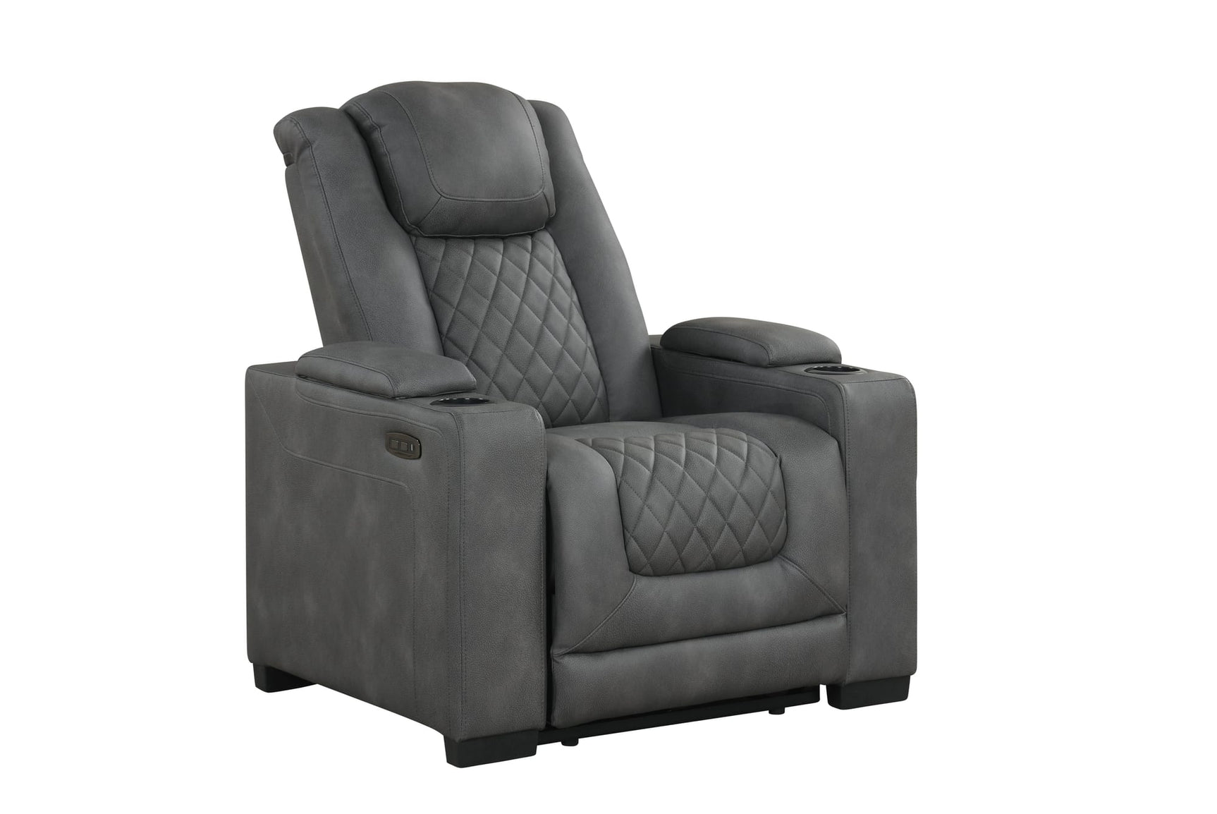 Rima Dark Grey Air Leather Reclining 3-Piece Living Room Set view 8