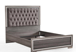 Rino Grey Upholstered Tufted King Bed - Ella Furniture