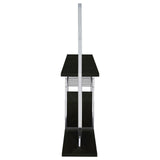 Risley 2-Door Circular LED Home Bar With Wine Storage Dark Charcoal 182799 - Ella Furniture